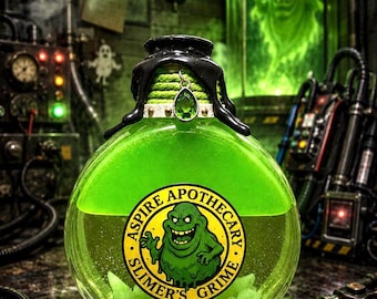 Slimer's Grime Potion Bottle | Ghostly Slime Collectible | Paranormal Decor | Apothecary Display | Horror Gift
