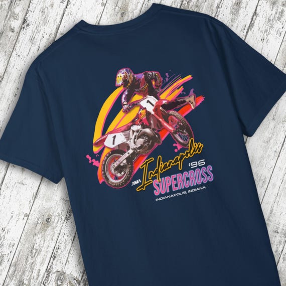 Jeremy Mcgrath 1996 Indianapolis SX Shirt (dark Colors) - Vintage