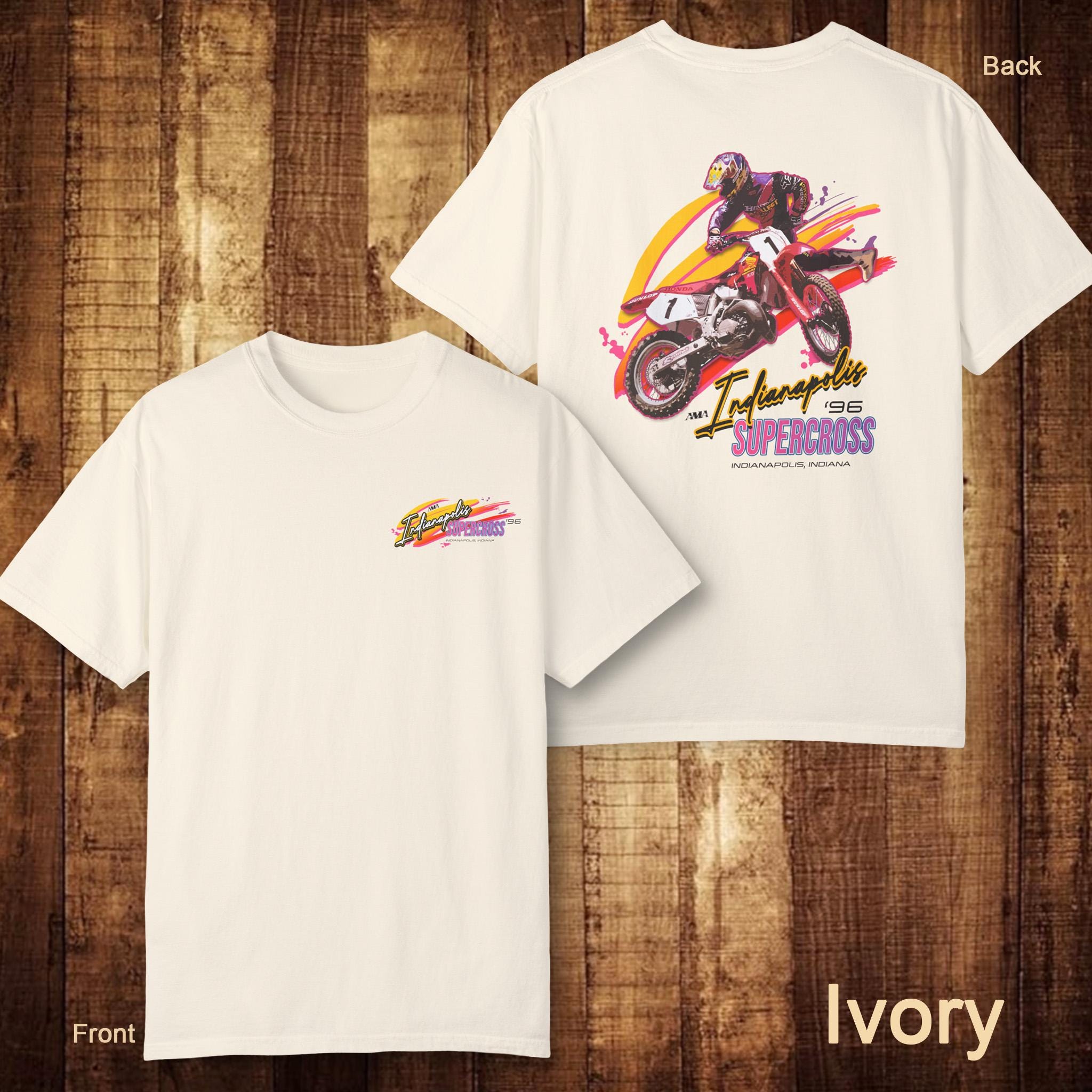 Unisex Jeremy Mcgrath 1996 Indianapolis SX Shirt - Vintage