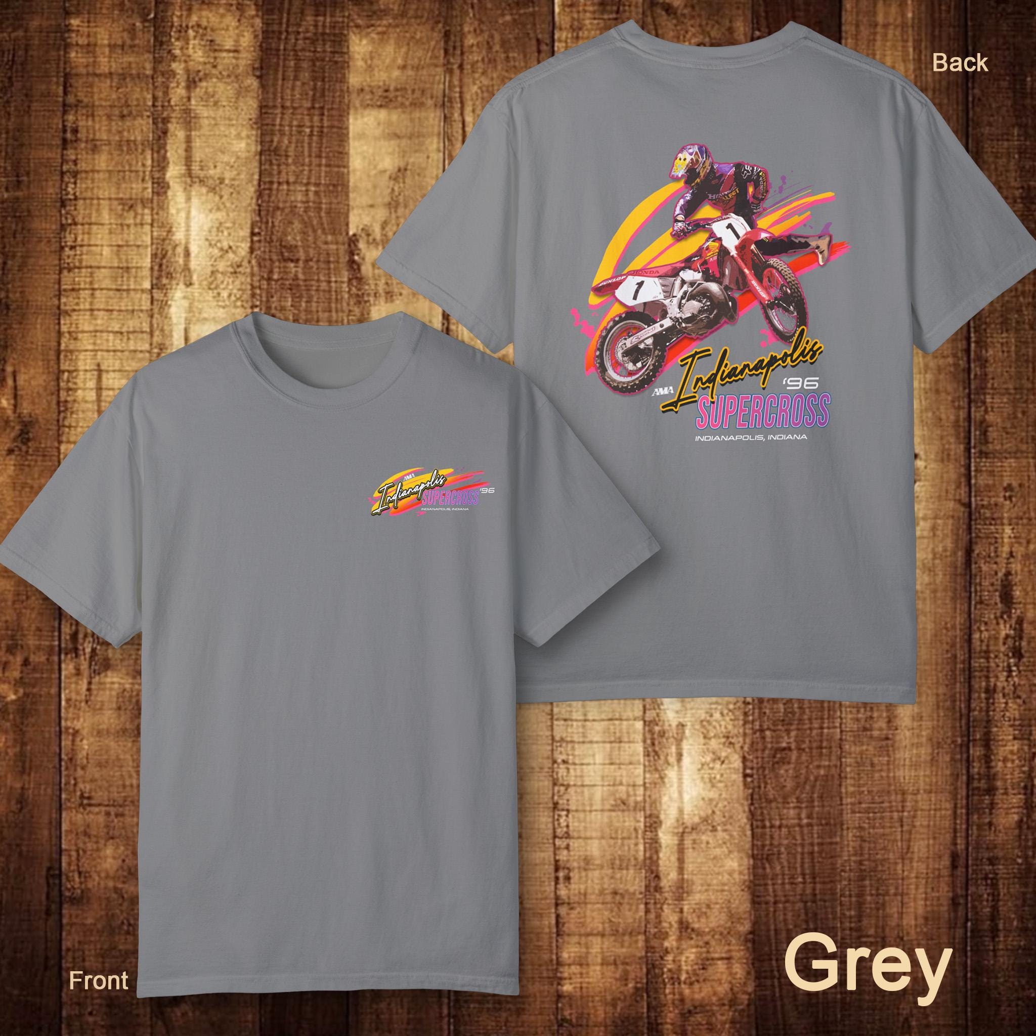 Jeremy Mcgrath 1996 Indianapolis SX Shirt (dark Colors) - Vintage