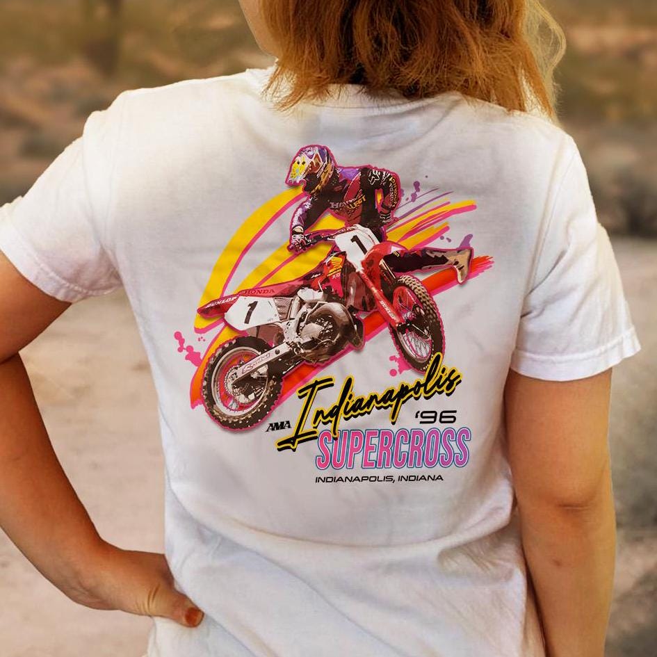 Sweat à Capuche Motocross Vintage - Design Rétro Dirt Bike, Cadeau Pour Motard, Coupe Classique