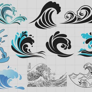 Welle geschnitten Datei für Cricut, Strand svg, Welle Cricut svg, Welle Clipart, Wasser svg