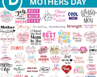 Mors dag SVG-paket, mammalivssvg, mammasvg, mammacitatssvg, mamma till pojkar och flickor svg, välsignad mammasvg, söt mammasvg, grattis på mors dag-svg