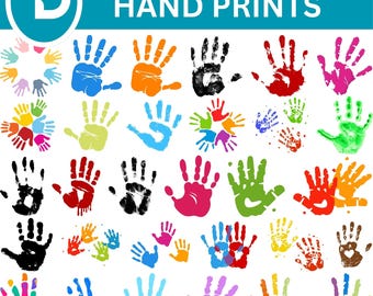 Handavtryck SVG-paket: Barnkonst, Cricut Cut-filer (digital nedladdning)