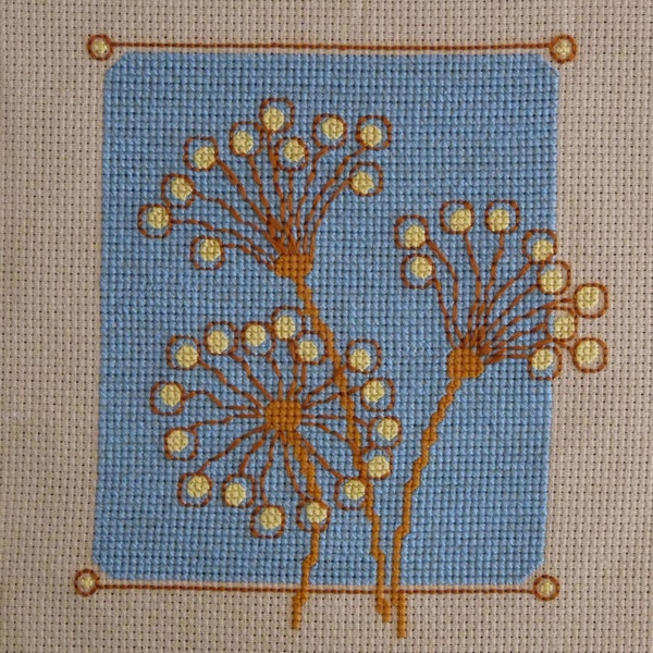 Bubble Flowers  Cross Stitch Pattern