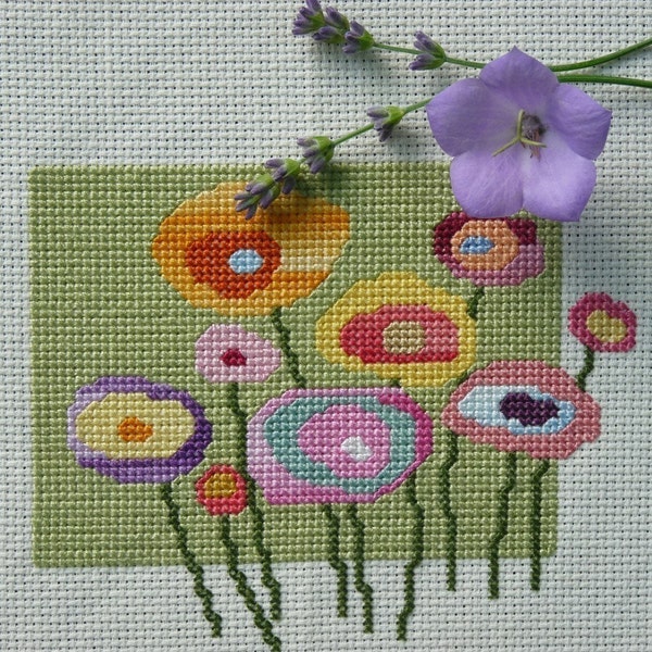 Lollipop Flowers / Cross Stitch Pattern