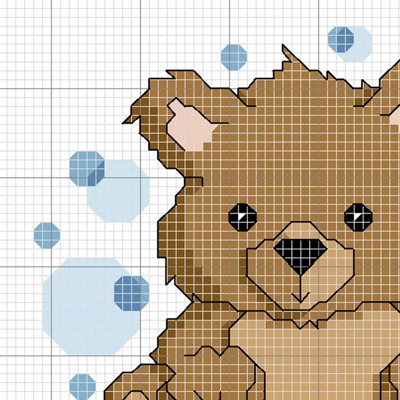 Tootsie Bear Cross Stitch Pattern image 4