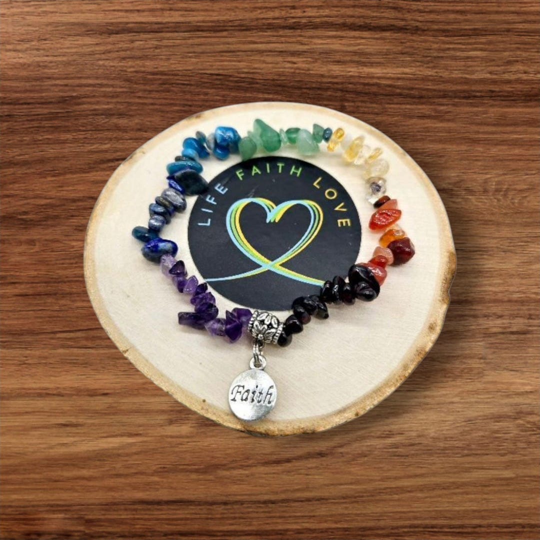 Chakra Gemstone Mustard Seed Faith Bracelet - Chakra Chips Mustard Seed ...