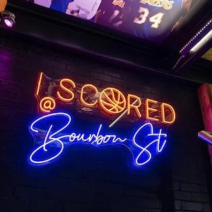 Custom Sports Bar Neon Sign – LED Basketball Theme Sign for Bar, Lounge, or Game Room Wall Décor, Aesthetic Neon Decor, Sports-lovers Gift