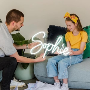Kids Name Neon Sign, Room Décor for Kids, LED Neon Sign, Custom Name Signs, Customizable gifts, Wall Décor, Birthday Gift, Nursery Neon Sign