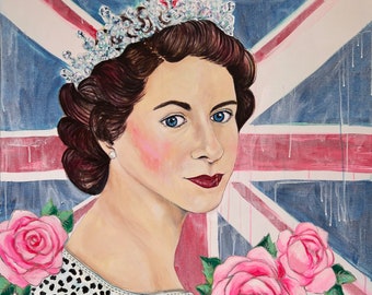Queen Elizabeth II Fine Art Print by Jennifer Moreman