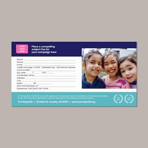 Bewerkbare canvasjabloon voor donateurs voor non-profitmarketing