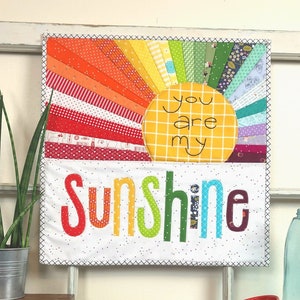 Pattern- Rainbow Sunshine Mini Quilt or Pillow PDF Pattern