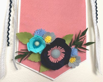 Felt Banner with Flowers PDF Pattern
