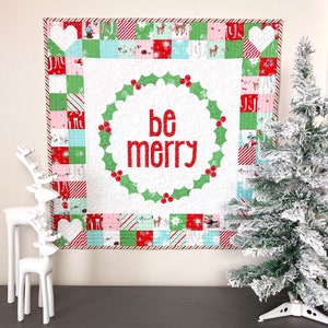 Be Merry Mini Quilt/ Table Topper PDF pattern