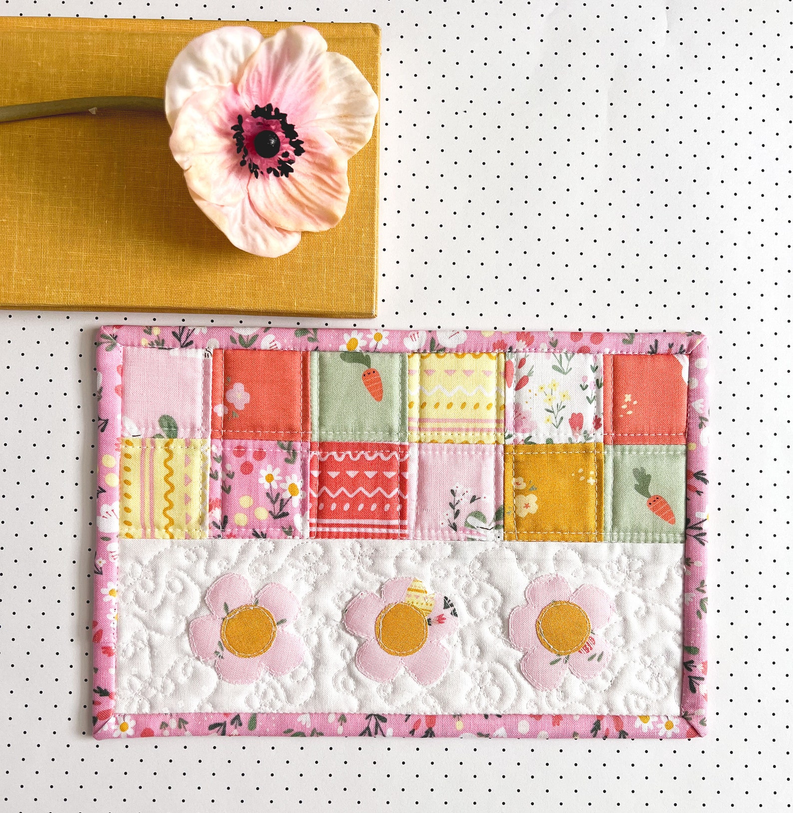 Mug Rug Patterns Pdf Spring Mug Rug PDF Pattern - Etsy