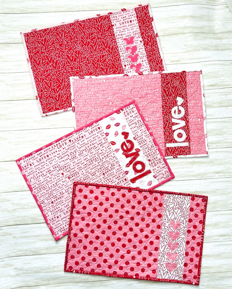 Pattern Bring the Love Valentine Mug Rugs image 6