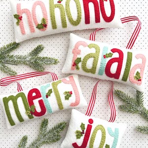 PDF Felt Word Ornament Pattern