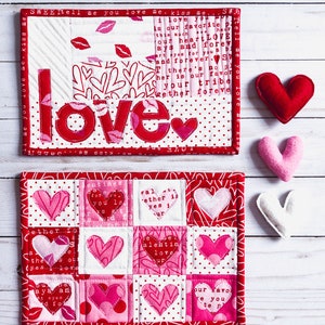 Pattern Bring the Love Valentine Mug Rugs image 4