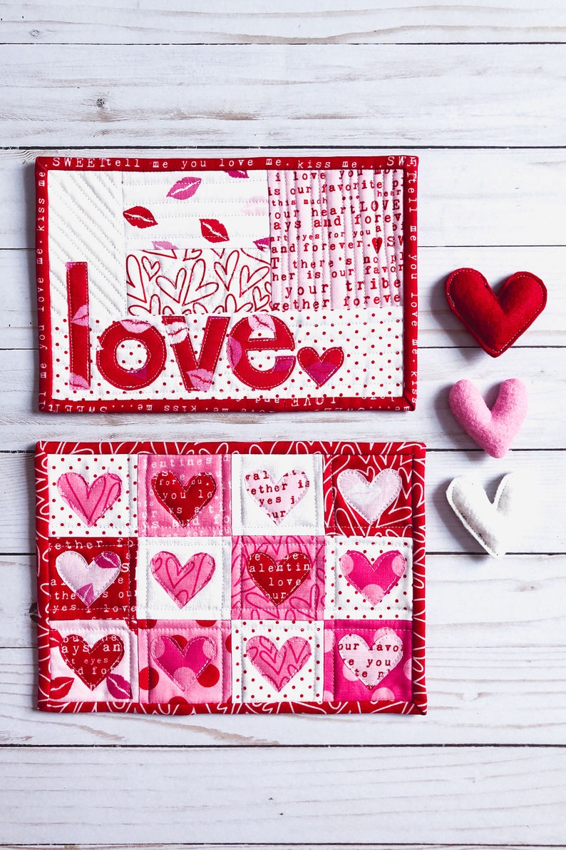 Pattern Bring the Love Valentine Mug Rugs image 4