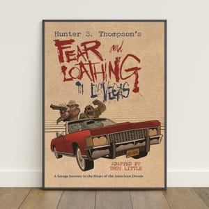 Fear and Loathing in Las Vegas Poster | Retro Druck | Wandkunst | Kraftpapier Druck | Wohnkultur | Geschenk Poster | Filmposter #2
