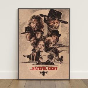 Poster di The Hateful Eight / Stampa retrò / Arte murale / Stampa su carta kraft / Decorazione per la casa / Poster regalo / Poster del film