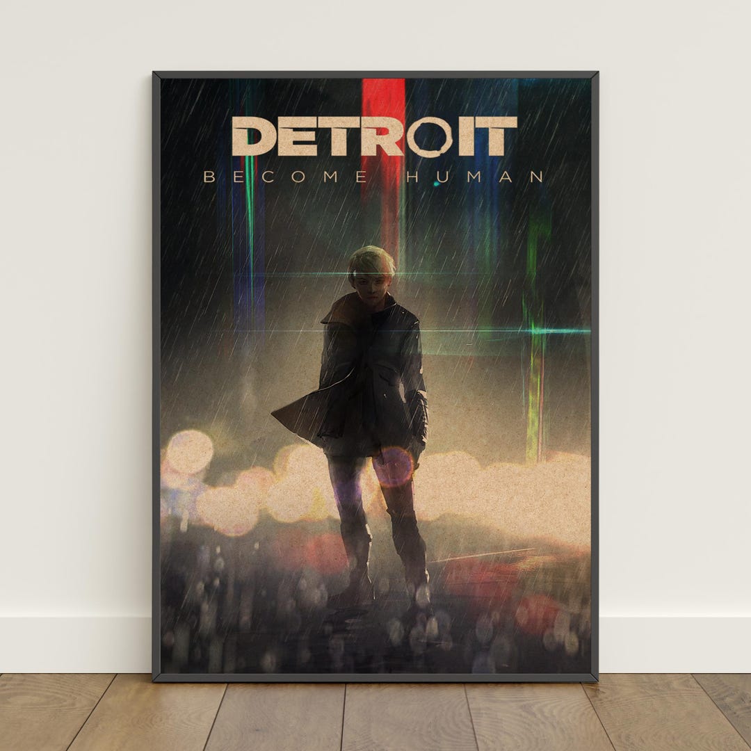 Detroit Become Human Poster | Retro Print | Wall Art | Kraft Paper ...