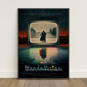 Póster de WandaVision / Impresión retro / Arte mural / Impresión en papel kraft / Decoración del hogar / Póster de regalo / Póster de programa de televisión