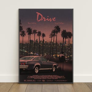 Auto Poster | Retro Druck | Wandkunst | Kraftpapier Druck | Wohnkultur | Geschenk Poster | Filmposter #3
