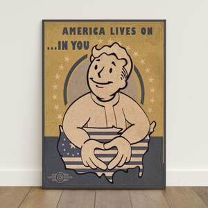 Fallout Poster Retro Print Wall Art Kraft Paper Print Home Decor Gift ...