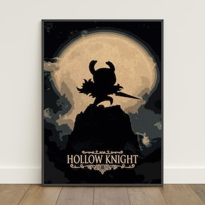 affiche creuse de chevalier | Impression rétro | Art mural | Impression sur papier kraft | Décoration d'intérieur | Affiche cadeau | Affiche du jeu n°4