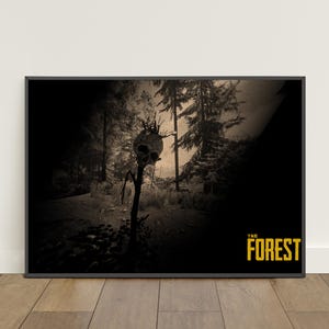 Poster mit Waldmotiv Retro Druck | Wandkunst | Kraftpapier Druck | Wohnkultur | Geschenk Poster | Spiel-Poster
