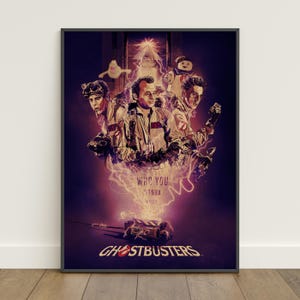 Pôster dos Caça-Fantasmas | Impressão retrô | Arte de parede | Impressão em papel kraft | Decoração para casa | Pôster para presente | Pôster de filme
