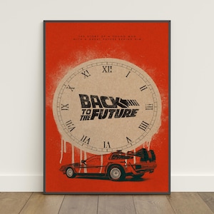 Poster di Ritorno al Futuro / Stampa retrò / Arte murale / Stampa su carta kraft / Decorazione per la casa / Poster regalo / Poster del film