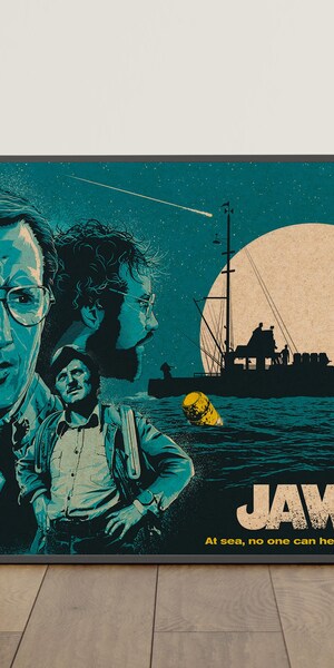 Sweat à Capuche Jaws 50th Anniversary - Style Pop Art, Officiel, Coupe Classique