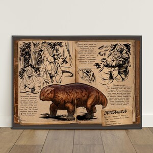 Ark Survival Evolved Poster | Retro Print | Wall Art | Kraft Paper ...