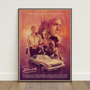 Auto Poster | Retro Druck | Wandkunst | Kraftpapier Druck | Wohnkultur | Geschenk Poster | Filmposter #2