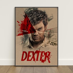 Poster di Dexter / Stampa retrò / Arte murale / Stampa su carta kraft / Decorazione per la casa / Poster regalo / Poster di serie TV