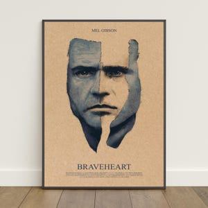 Póster de Braveheart / Impresión retro / Arte mural / Impresión en papel kraft / Decoración del hogar / Póster de regalo / Póster de película