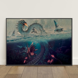 Pôster de Subnautica | Impressão retrô | Arte de parede | Impressão em papel kraft | Decoração para casa | Pôster para presente | Pôster de jogo