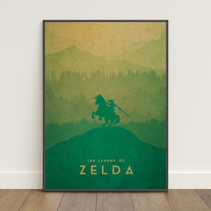 Póster de The Legend of Zelda / Impresión retro / Arte mural / Impresión en papel kraft / Decoración del hogar / Póster de regalo / Póster del juego n.° 2