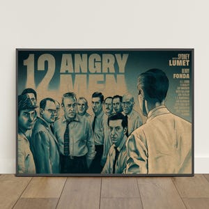 12 Angry Men Poster | Retro Druck | Wandkunst | Kraftpapier Druck | Wohnkultur | Geschenk Poster | Filmplakat