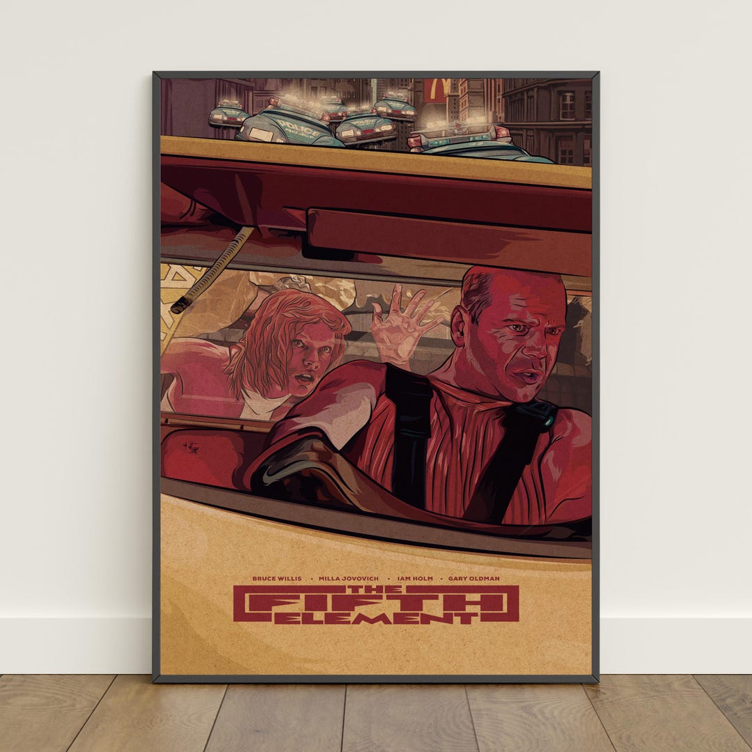 The Fifth Element Poster | Retro Print | Wall Art | Kraft Paper Print ...