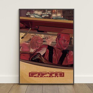Poster de Il quinto elemento / Stampa retrò / Arte murale / Stampa su carta kraft / Arredamento per la casa / Poster regalo / Poster del film