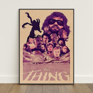 Pôster de The Thing | Impressão retrô | Arte de parede | Impressão em papel kraft | Decoração para casa | Pôster para presente | Pôster de filme