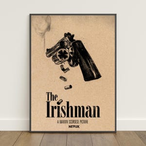 Poster di The Irishman / Stampa retrò / Arte murale / Stampa su carta kraft / Decorazione per la casa / Poster regalo / Poster del film