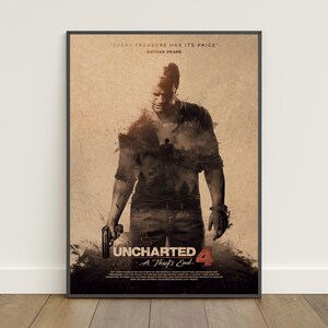 Póster de Uncharted / Impresión retro / Arte mural / Impresión en papel kraft / Decoración del hogar / Póster de regalo / Póster de juego n.° 2