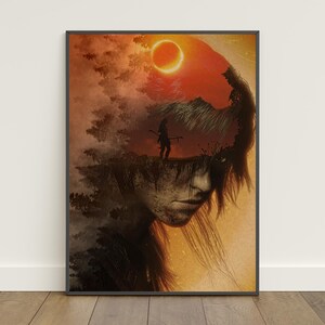 Póster de Tomb Raider / Impresión retro / Arte mural / Impresión en papel kraft / Decoración del hogar / Póster de regalo / Póster del juego n.° 5