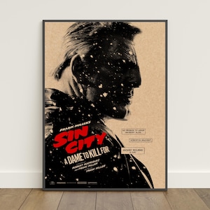 Pôster de Sin City | Impressão retrô | Arte de parede | Impressão em papel kraft | Decoração para casa | Pôster para presente | Pôster de filme nº 2
