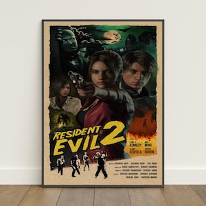 Poster di Resident Evil / Stampa retrò / Arte murale / Stampa su carta kraft / Decorazione per la casa / Poster regalo / Poster del gioco n. 4